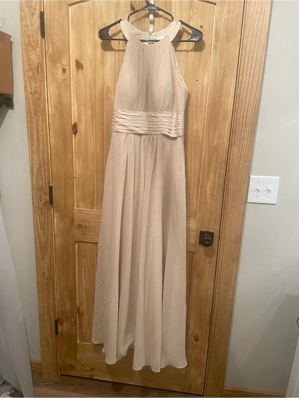 Beige long formal dress